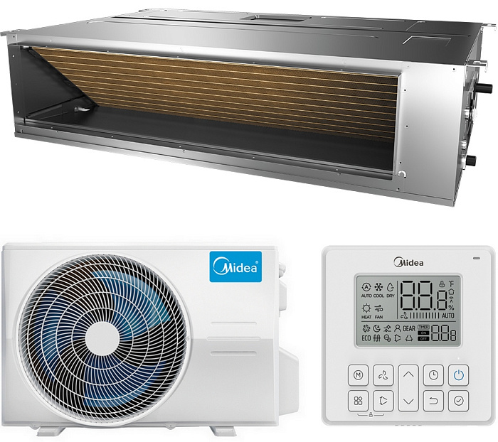 Канальный кондиционер Midea MTIU-18HW1FNXP(GA) / MOX330U-18HFN8-Q(GA) (Средненапорные) серии MTI Inverter