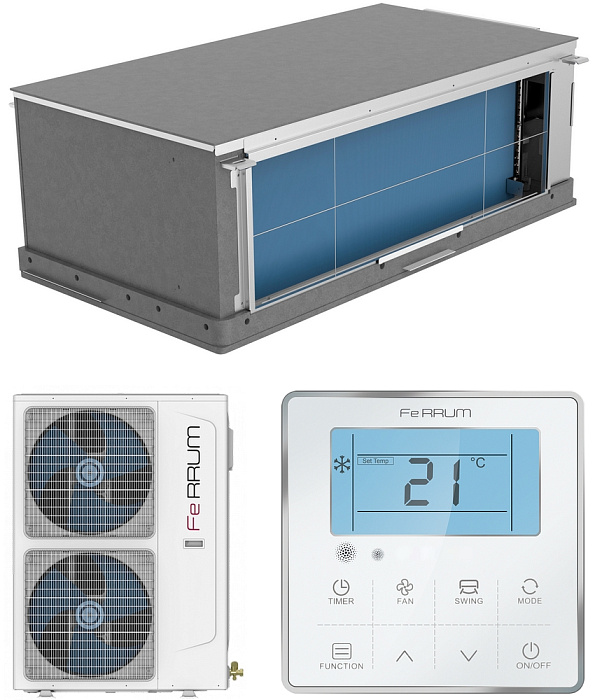 Канальный кондиционер FeRRUM LCAD100HD3-AI / LCAU100U3-AI серии LCAD Inverter